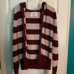 Aeropostale button up hooded cardigan